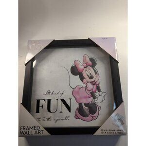 Disney 100 FRAMED WALL ART MINNE MOUSE Its Kind of Fun to do the Impossble